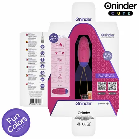 ONINDER CUTE WaveMotion Silikonsko Jaje - Kontrola Preko Aplikacije, USB, Vodootporno, Roze