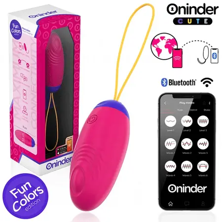 ONINDER CUTE WaveMotion Silikonsko Jaje - Kontrola Preko Aplikacije, USB, Vodootporno, Roze