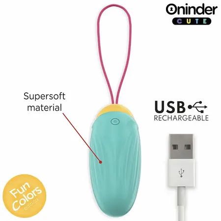 ONINDER CUTE Vibrating Rotating Silicone Gem Egg - App-Controlled, Waterproof