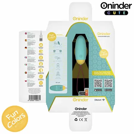 ONINDER CUTE Vibrating Rotating Silicone Gem Egg - App-Controlled, Waterproof