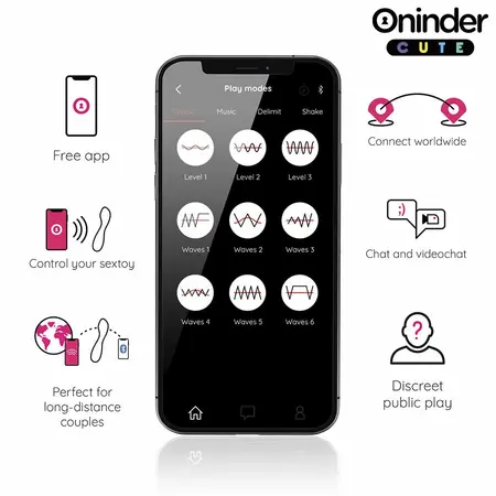ONINDER CUTE Buddy Intimate Device App-Controlled Pink-Yellow 12.5cm