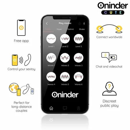 ONINDER CUTE Love Buddy App-Controlled Vibrator Yellow 14cm Waterproof