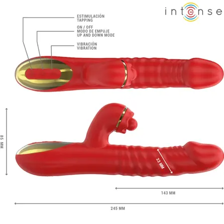 INTENSE Thalia Red Multifunctional Vibration & Thrusting Device