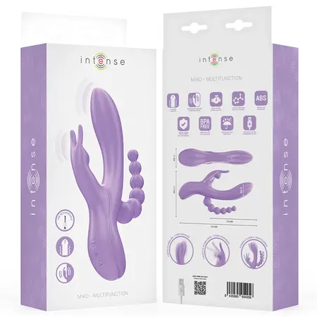 INTENSE MIKO Triple System Vibrator Purple, 7 Modes, Waterproof, USB