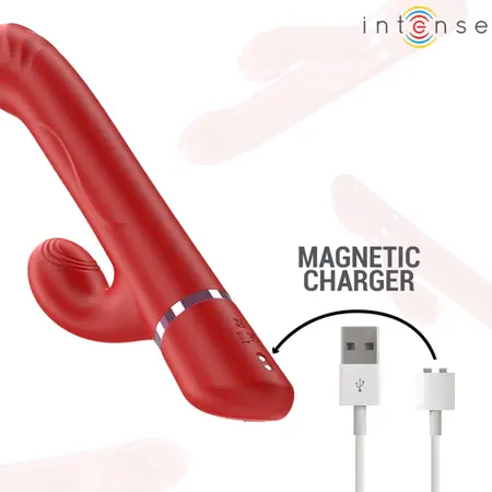 INTENSE LELE Red - Multifunctional Rotating & Oscillating Silicone Device