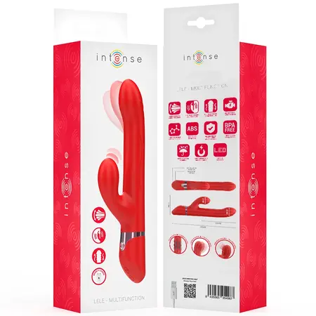 INTENSE LELE Red - Multifunctional Rotating & Oscillating Silicone Device