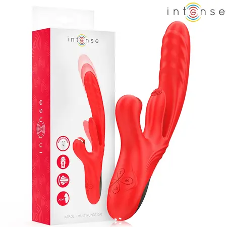 INTENSE Karol Multifunctional Vibrator Red, Thrust & Wave System