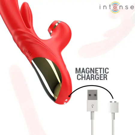 INTENSE Karol Multifunctional Vibrator Red, Thrust & Wave System