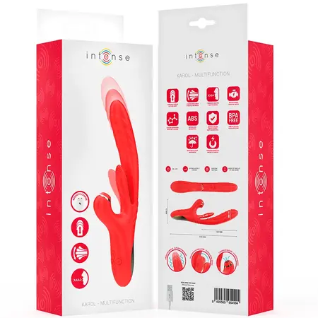 INTENSE Karol Multifunctional Vibrator Red, Thrust & Wave System