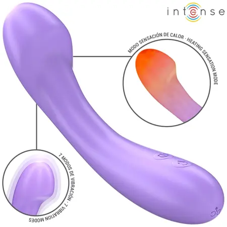 INTENSE BECKY Vibrating Device 19cm Heating 7 Modes Purple Silicone