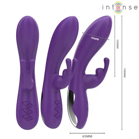 Intense Randall Dual-Action Vibrating System 10 Modes Purple Silicone