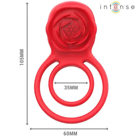 INTENSE GAIL Intimate Stimulator Rose Shape 10 Modes Red Remote Control