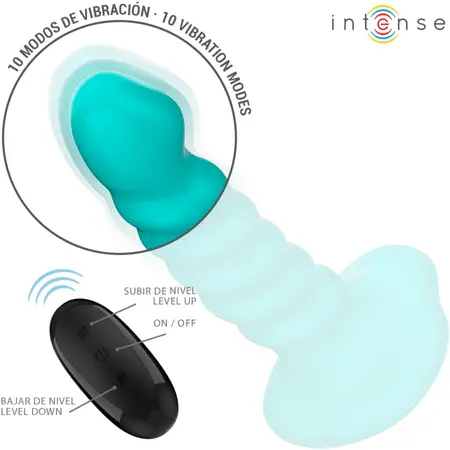 INTENSE Buffy Spiral Blue Mini Vibrating Device with Remote, 10 Modes, S Size