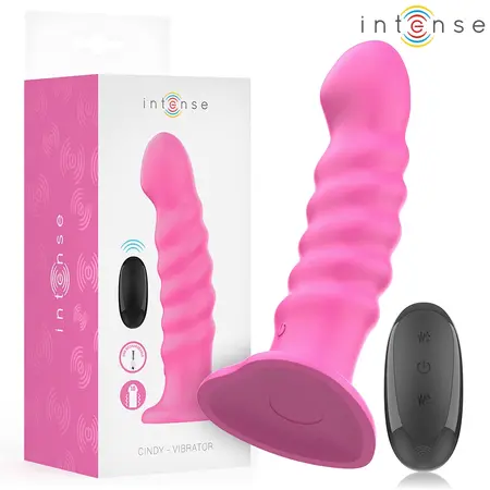 INTENSE Cindy Spiral Design Vibrator L Pink, 10 Modes, Remote Control