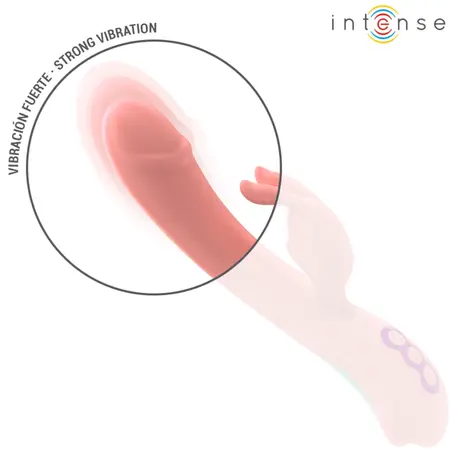 Intense Rachel Pink Dual Action Vibrator 5 Modes Medical Silicone 23cm