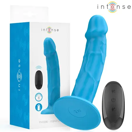 INTENSE PHOEBE Blue Silicone Intimate Device 10 Modes Remote 19cm