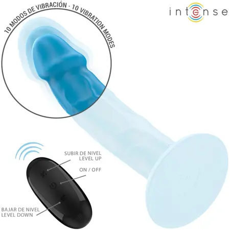 INTENSE PHOEBE Blue Silicone Intimate Device 10 Modes Remote 19cm