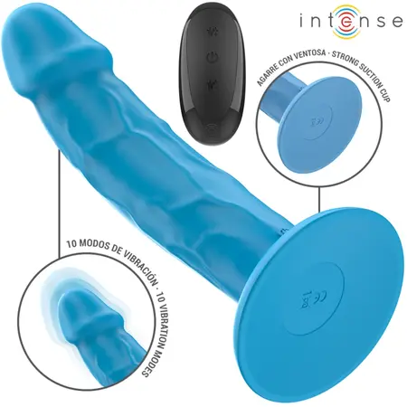 INTENSE PHOEBE Blue Silicone Intimate Device 10 Modes Remote 19cm