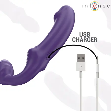 Intense JILL Double Stimulation Device 20 cm Purple Remote USB