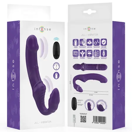 Intense JILL Double Stimulation Device 20 cm Purple Remote USB