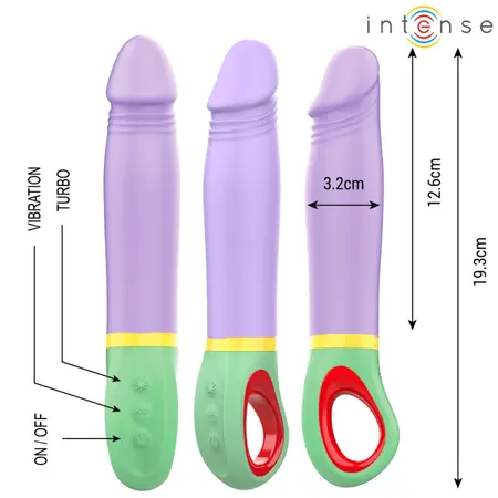 INTENSE Velma Classic Vibrator Purple - Waterproof Silicone, Multi-Speed