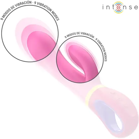 INTENSE Daphne Pink Dual-Action Silicone Rabbit with Multi-Mode Vibration