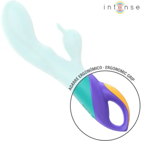 INTENSE FRED Dual Stimulation Rabbit Model Vibrator Blue Silicone