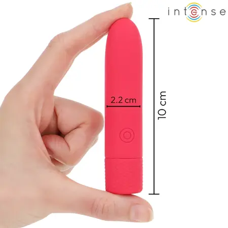 INTENSE Symone Compact USB Vibrating Bullet 8 Modes Red 10cm