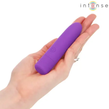 INTENSE Symone USB Rechargeable Vibrating Bullet Purple 10cm Compact