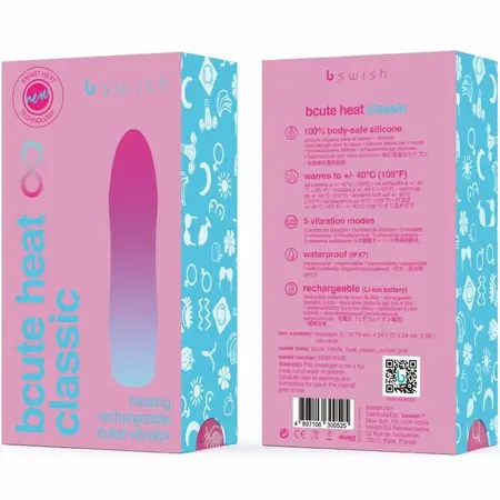 B Swish Bcute Infinite Heat Pink - Heated Silicone Compact Massager