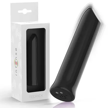 INTENSE Todrick Black Compact Vibrating Bullet 10 Modes Waterproof