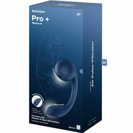 Satisfyer Pro+ Wave 4 Blue - Dual Intimate Device with Air Pulse & App Control