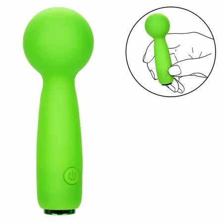CalExotics Neon Vibes The Bubbly Vibe Mini Massager Green 10 Modes