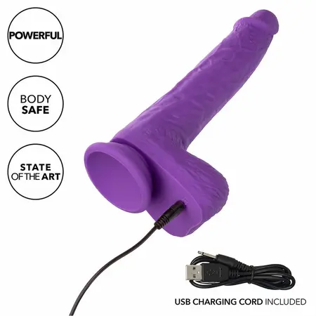 CalExotics Studs Rechargeable Rotating Silicone Device 10 Modes Purple
