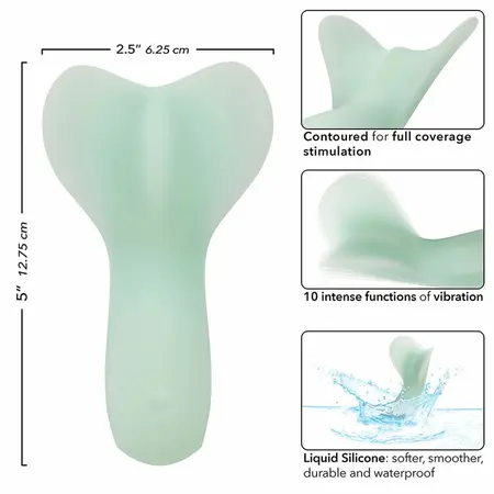 CalExotics Pacifica Tahiti Teaser Aqua 10-Function Liquid Silicone Massager