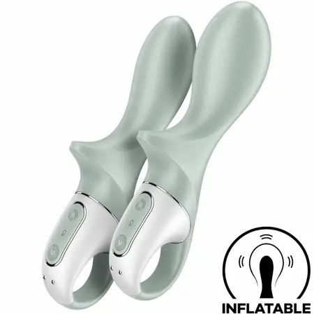 Satisfyer Air Pump Booty 3 Podesivi Naduvavajući Analni Sistem Sivo-Zeleni