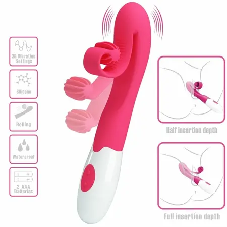 ROMANCE Pink Intimate Massager 30 Modes Waterproof ABS Silicone