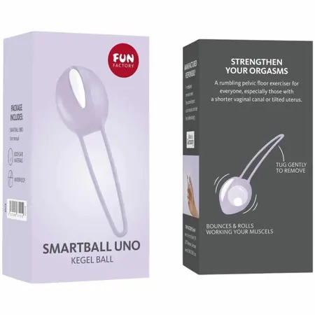Fun Factory Smartball UNO Pelvic Training Ball White/Pastel Lilac 36g