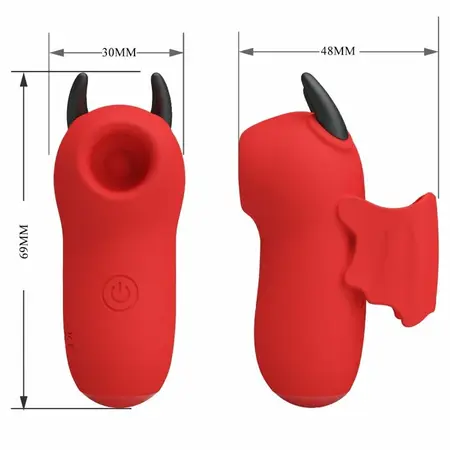 Pretty Love Mini Fun Toys Magic Devil Crveni - Kompaktni Silikonski Stimulator USB