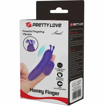 Pretty Love Snail Intimni Prstni Uređaj 10 Režima Ljubičasti USB Punjenje