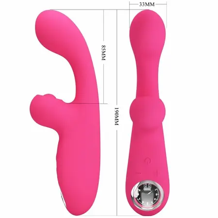 Pretty Love Skylar Roze Fleksibilni Silikonski Dvostruki Vibrator USB