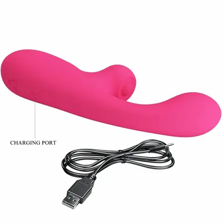 Pretty Love Skylar Roze Fleksibilni Silikonski Dvostruki Vibrator USB