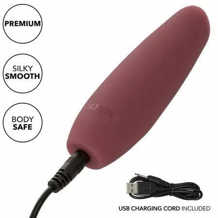 CalExotics Mod Tilt Intimate Wellness Device Red, Liquid Silicone, 10 Modes