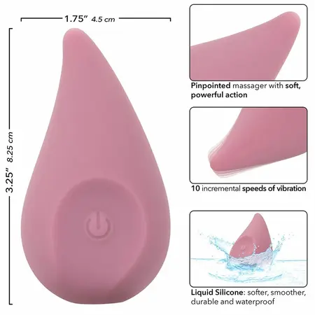 CalExotics Mod Flair Pink Precision Massager, 10-Speed, Liquid Silicone