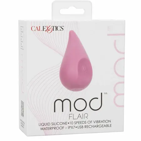 CalExotics Mod Flair Pink Precision Massager, 10-Speed, Liquid Silicone