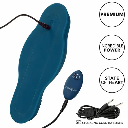 CalExotics Dual Rider Plavi - Dvomotorni Daljinski Masažer 12 Režima Vodootporan