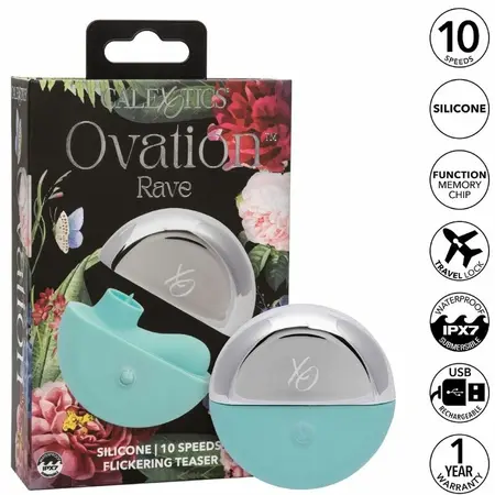 CalExotics Ovation Rave Aqua Green - Ergonomski Silikonski Intimni Uređaj