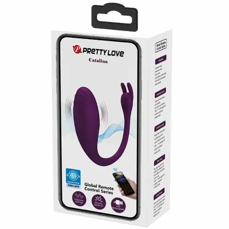 Pretty Love Catalina Aplikacijom Kontrolisani Silikonski Vibrator Ljubičasti 12 Režima