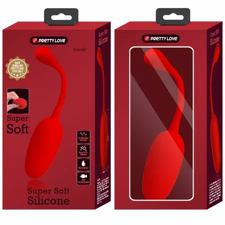 Pretty Love Knucker Crveno Bežično Silikonsko Vibrirajuće Jaje - 12 Režima USB