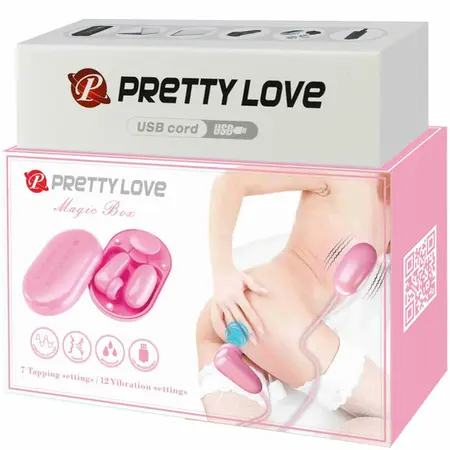 Pretty Love Magic Box Roze - Punjivi Vibro Sistem i Daljinski Upravljač